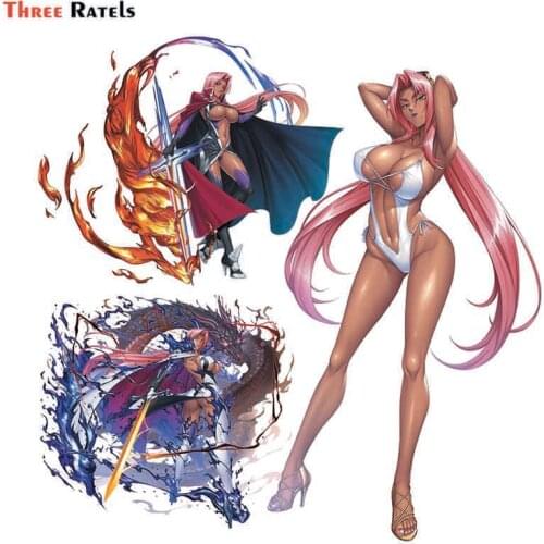 Three Ratels F531 Ingrid Taimanin Murasaki Anime Sticker For Vehicle Fuel Tank Cover Car Decor Sticker Kid Toy Decal