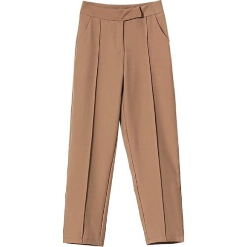 2021 New black suit pants women high waist slim trousers office ladies pants korean style clothes