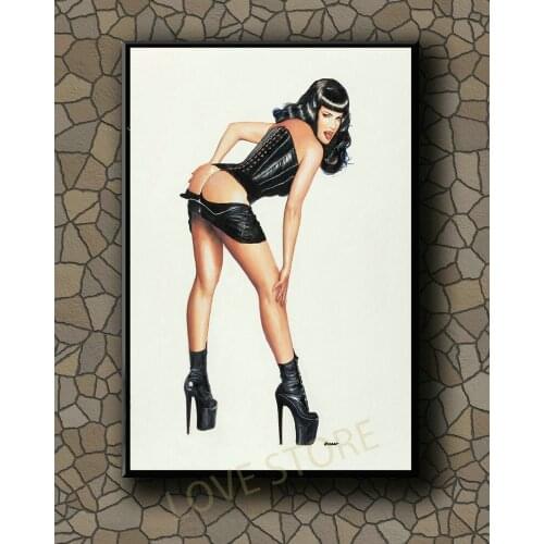 P113 Vintage Beautiful Pin-up Girl Classic Picture 231 Silk Fabric Poster Art Decor Indoor Painting Gift