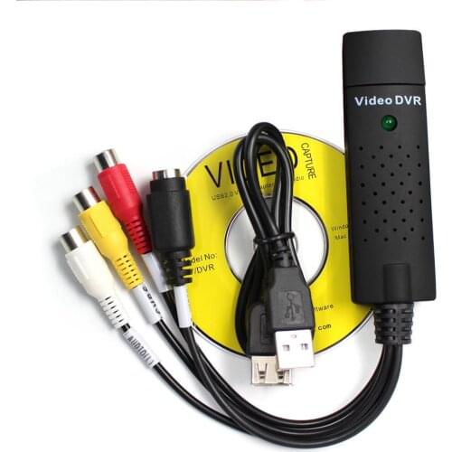 USB2.0 Easycap Capture Card Adapter VHS to DVD TV DVR Audio Video Capture Converter For Win7/8/XP/Vista Easy to Cap