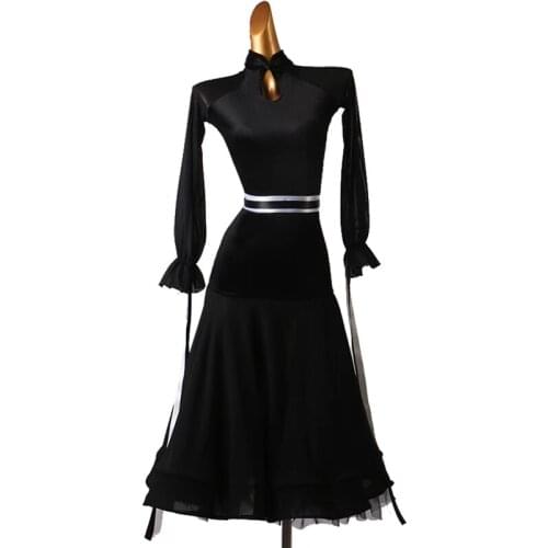 Custom Made Ballroom Dance Dresses Costume Waltz Dress Long Ballroom Dress Standard Spanish Dress Tango Costumes