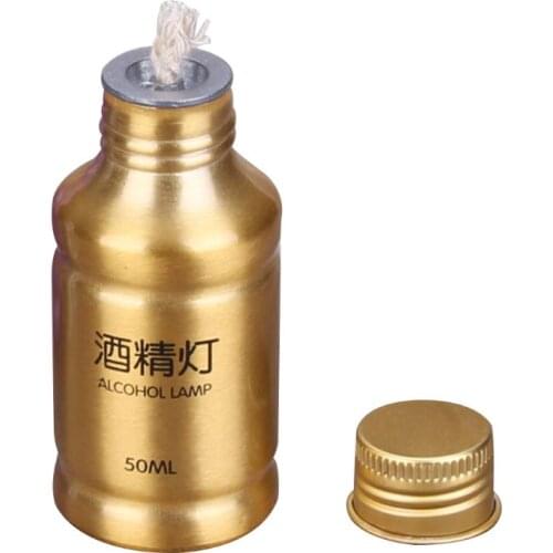 Portable Mini 50ml Aluminum Alloy Alcohol Burner Lamp Chemistry Lab Equipment E56D