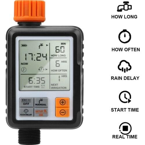 Programmable Large Screen For Garden Lawn Automatic Watering Controller System Watering Device Digital Irrigation Timer