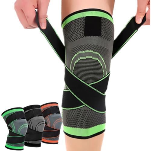 1 Pcs Sports Kneepad Men Women Pressurized Elastic Knee Pads Support Fitness Gear Basketball Volleyball Brace Protector