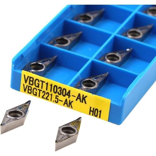VBGT160402 VBGT160404 VBGT160408-AK H01 High quality Carbide turning blade CNC lathe tool Milling insert For aluminum processing