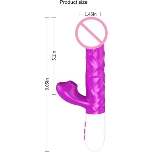 50LF 7 Frequency Sucking Heating G Spot Vibrator Telescopic Stimulator Rechargeable Massager Adult Toy Sex for Couples Women