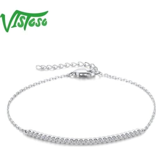Браслеты с бриллиантами VISTOSO China At AliExpress