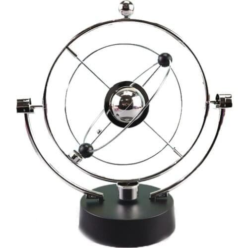 Rotation Perpetual Newtons Cradle Celestial Globe Physics Tumbler Kinetic Orbital Revolving Gadget Home Decor Craft Ornament