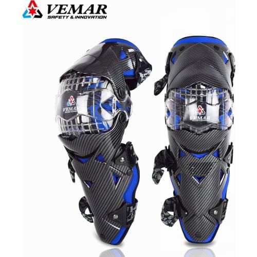 VEMAR Carbon Shell Protection 6 Color Motorcycle Knee Pads Drop Resistance Motocross Knee Pad Moto Motorbike Riding