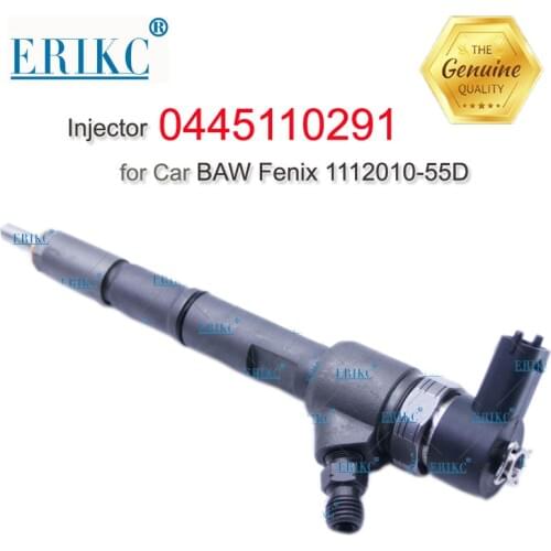 0445110291 Auto Engine Fuel Injectors 0445 110 291 Common Rail Injector 0 445 110 291 for BAW Fenix 1112010-55D BOSCH Injector