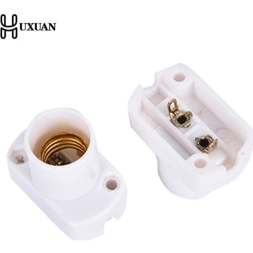 1pc White Square Lamp Holder For E17 E14 LED Light Bulbs Aging-Test Light Base