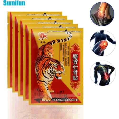 40pcs/5bags Tiger Balm Joint Analgesic Stickers Arthritis Rheumatoid Pain Relief Patches Muscle Sprain Medical Plasters D5845