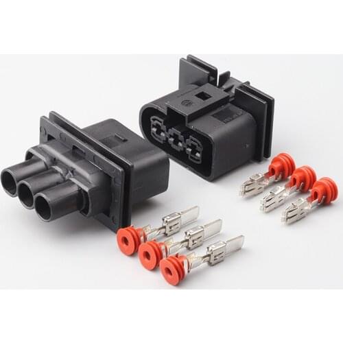 5Pcs/lot Male and Female Car electronic fan radiator plug Connector 1J0906443 1J0906233