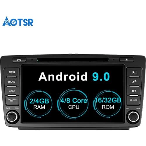 Aotsr Android 9.0 Audio Satnav Car DVD player GPS Navigation Headunit For Skoda Octavia 2008-2015 Auto Radio multimedia 2 Din