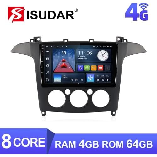 ISUDAR Car Radio For Ford S Max 2006-2015 No 2 din Android Navigation Autoradio Multimedia GPS DVR Camera WiFi RAM 2GB ROM 32GB