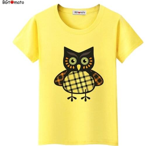 BGtomato Hand art Colorful birds t shirt womens New arrival Fashion trend tops Good quality brand casual tee shirts