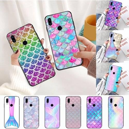Shiny mermaid tail Cover Phone Case For Xiaomi Redmi Note 4 4x 5 6 7 8 pro S2 PLUS 6A PRO
