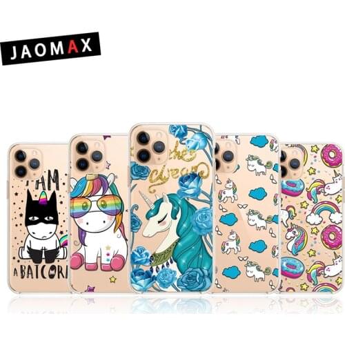 Jaomax Cloud Horse Rainbow Unicorn Phone Case For iPhone 11 Pro XR XS Max 6s 7 8 Plus 5s Transparent Soft Silicone Cover Cases
