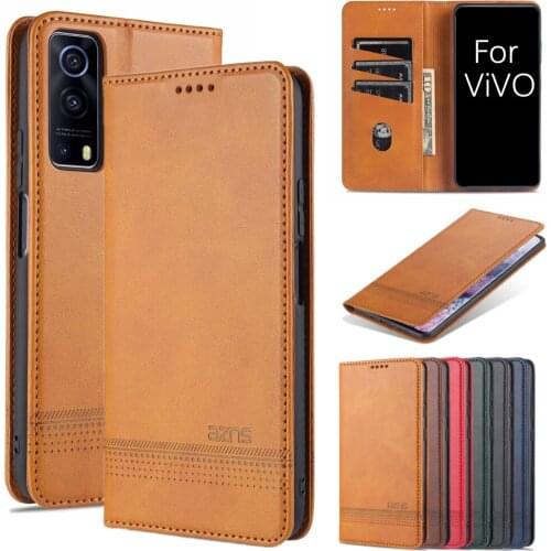 Luxury Leather Flip Case For VIVO X30 S9 S9E X50 X60 Pro Wallet Phone Cover For VIVO Y20 Y20i Y30 Y50 Z6 iQ00 U1x Z3 Y3S Cover