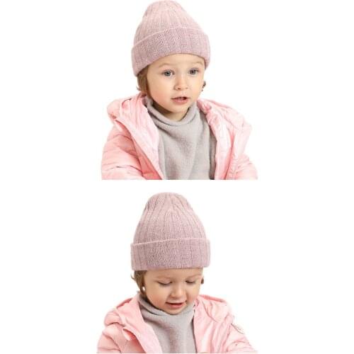 8 ColorS Boys Girls Baby Cap Cotton Cashmere Winter Warm Hat Beanie Hat Knitted Cap 1PC
