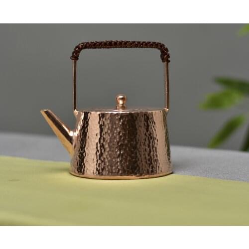 400ml Chinese Traditional Copper Tea Kettle For Stove Handmade Tea Pot Health Teapot Teaware Tea Ceremony