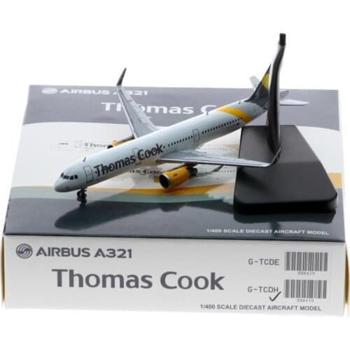 1:400 Alloy Collectible Plane Gift JC Wings XX4430 Thomas Cook Airlines Airbus A321 Diecast Aircarft Jet Model G-TCDH With Stand