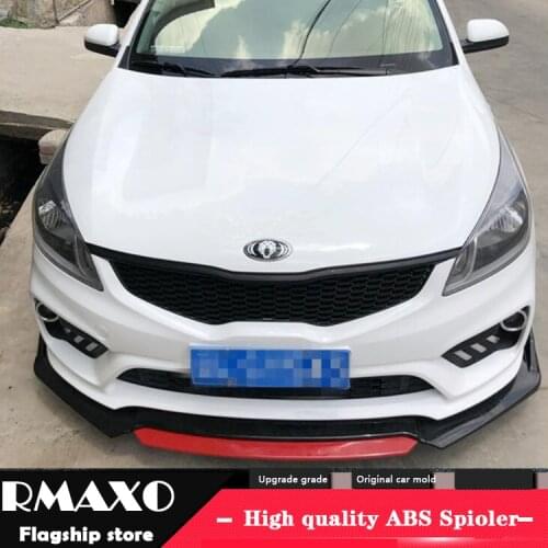For Kia K2 Front shovel Body kit spoiler 2012-2020 Kia RIO ABS Rear lip rear spoiler front Bumper Diffuser Protector