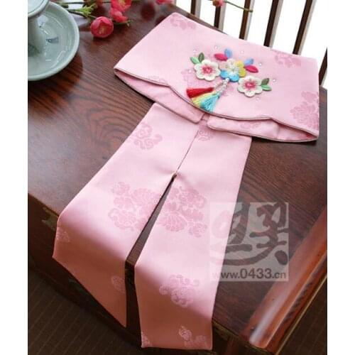 Korean women handband Pink Embroidery