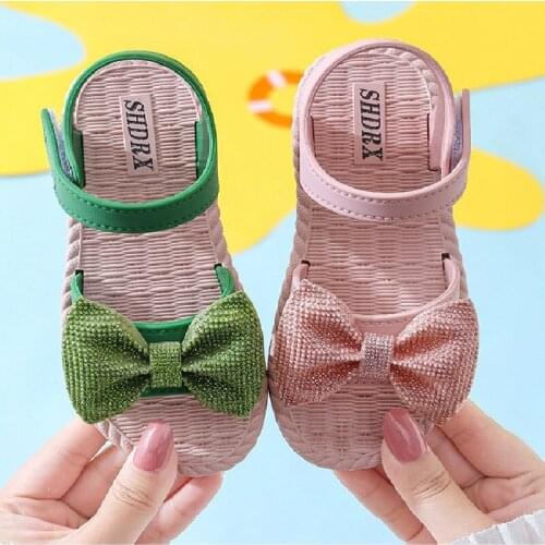 Summer Girls Sandals Toddler Infant Kids Baby Party Princess Shoes Children Girls Sandals 2021 Bowknot Beach Childrens Shoes