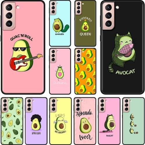 Cute Avocado Phone Cover for Galaxy S20 FE S10 S9 Plus S10e Fundas Protective Coque Case for Samsung S21 Ultra