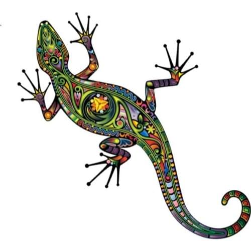 Fashion Cretive Car Sticker Fashion Tattoo Gecko Vinyl Decal for Auto Motorcycles Laptop Decoration Cover Scratches,14cm*14cm