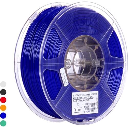 ESUN 3D Printer Filament Printing Consumables PETG 1.75mm Dimensional Accuracy Spool Material Refills Solid Black