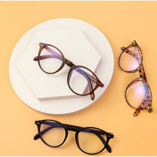 Retro Round Frame Eyewear Blue Light Blocking Glasses Women Men Optical Spectacles Anti-blue Rays Computer Gaming Goggles