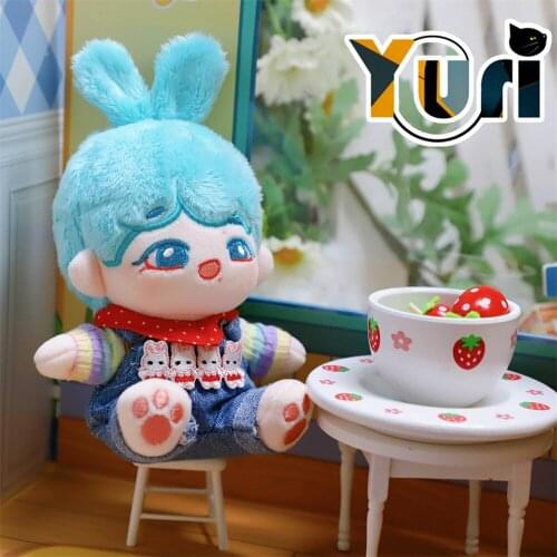 Yuri Original Wang Yibo Xiao Zhan Idol Star 15cm Cotton Plush Doll Sitting Body With Clothes Toy Stuffed Cos Child Gift GG C