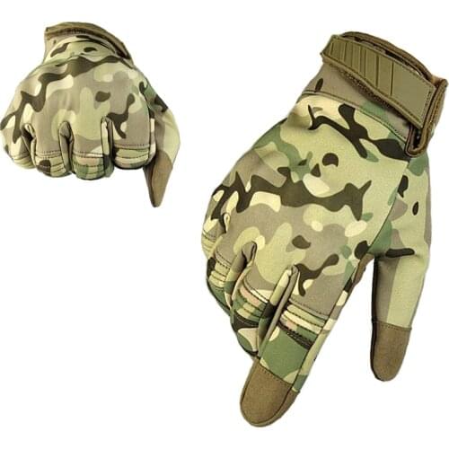 Full Finger Airsoft Paintball Armed Gloves Men Touch Screen Tactical Gloves Waterproof Outdoor Climbing Anti-skid Gloves