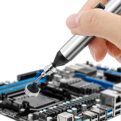 IC BGA Vacuum Sucking Suction Pen Remover Sucker Pump IC BGA Tweezer Pick Up Tool Solder Desoldering With 3 Suction Headers