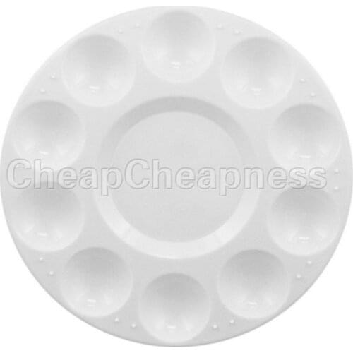 10 Wells Design Plastic Palette Art Paint Plastic Drawing Tray Color Palette For Oil Watercolour White Painting Pallet