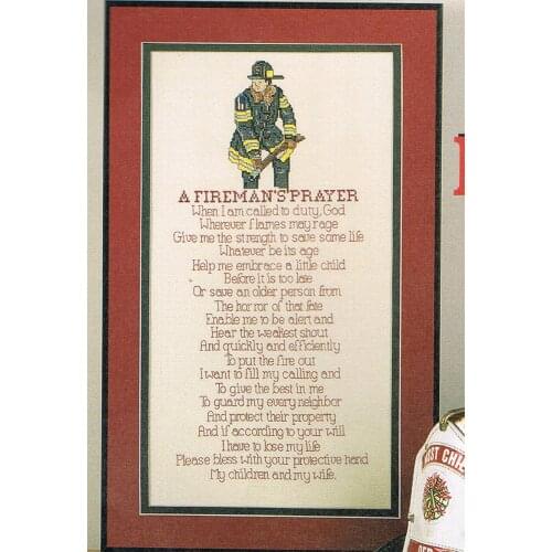 Popular Embroidery Firemans Prayer Cross Stitch Pattern Maker Photo with 100% Cotton Flosses & Free Shipping for Home Decor