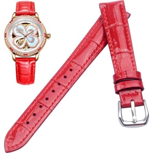 Genuine leather Watch strap women fashion watchband small band 12 14 16 18 20mm purple Red For casio Arman i watch bracelets