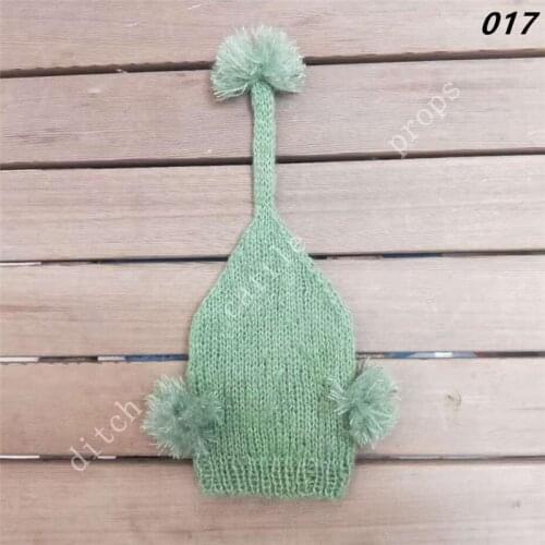 Hand-knitted Mohair Braid Hat, Newborn Photography Props