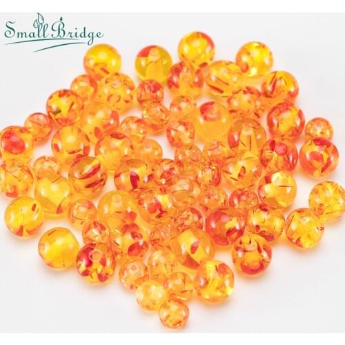6 8 10 12mm Faux Beeswax Acrylic Spacer Round Beads for Handmade Charm Necklace Bracelet Accessories Loose Resin beads Q2