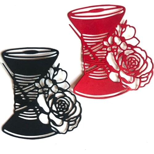 Sewing Thread Flower Metal Cutting Die Stencil DIY Scrapbooking Album Paper Card