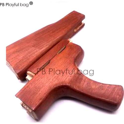 Outdoor sports tactics ren xiang AK47 solid wood model backrest heavy backrest AK modified toy gel ball gun accessory LD66
