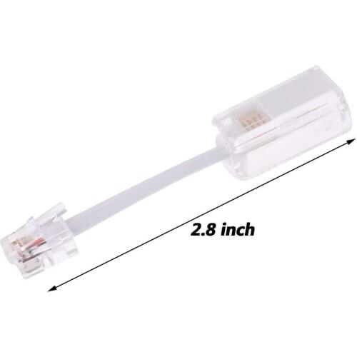 Universal RJ9 4P4C Telephone Cord Detangler 360 Degree Extended Rotating Anti-tangle Landline Swivel Adapter Cable Untangler