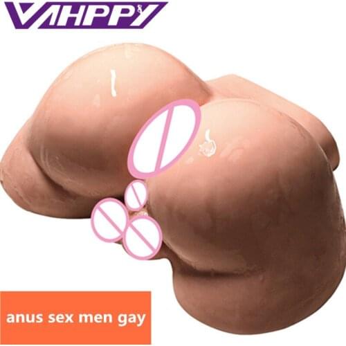 VAHPPY 2.5kg Male Silicone Big Ass 3D Real Anal Testis Sex doll Gay sextoy Male masturbator Sex Toys for Men Erotic toys JA309