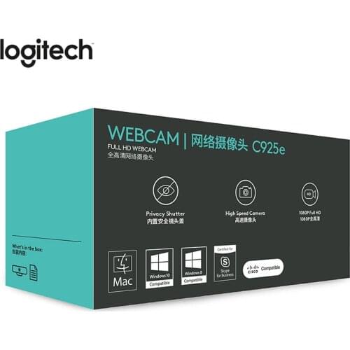 Logitech C925e Live Webcam with Full HD 1080P/30fps-720P/60fps Beauty camera with microphone