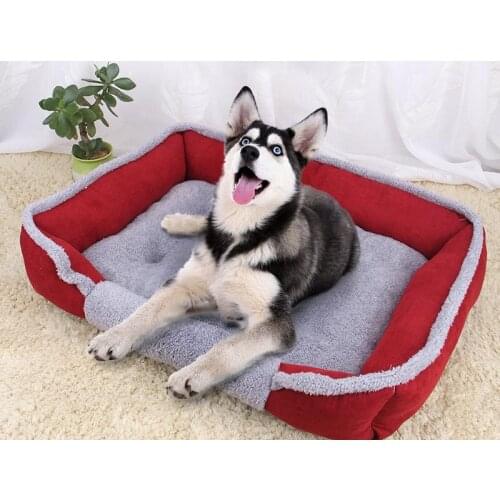 Winter Pet Dog Bed House Soft Material Warming Puppy Sofa Mats Pets Cat Nest Kennels For Small Medium Dogs Beds 4-Size Cats Mats