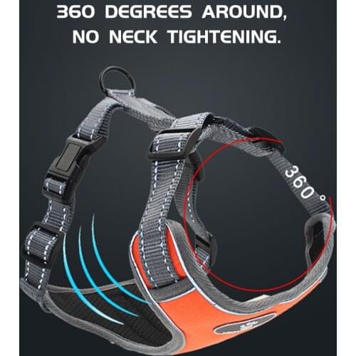 Winter Dog Harness Vest Reflective Breathable Pet Harnesses No Pull Waterproof Outdoor Training Harness For Medium Large Dogs