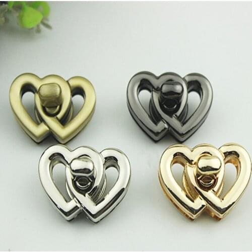 10Pcs 37x25mm Metal Turn Lock Snap For Handbag Women Bag Twist Lock Clasps Closure DIY Metal Buckle Hardware Accessories