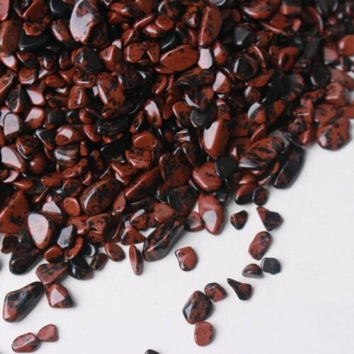 500g Mahogany Obsidian Crystal Gravel Polished Healing Decorative Stone